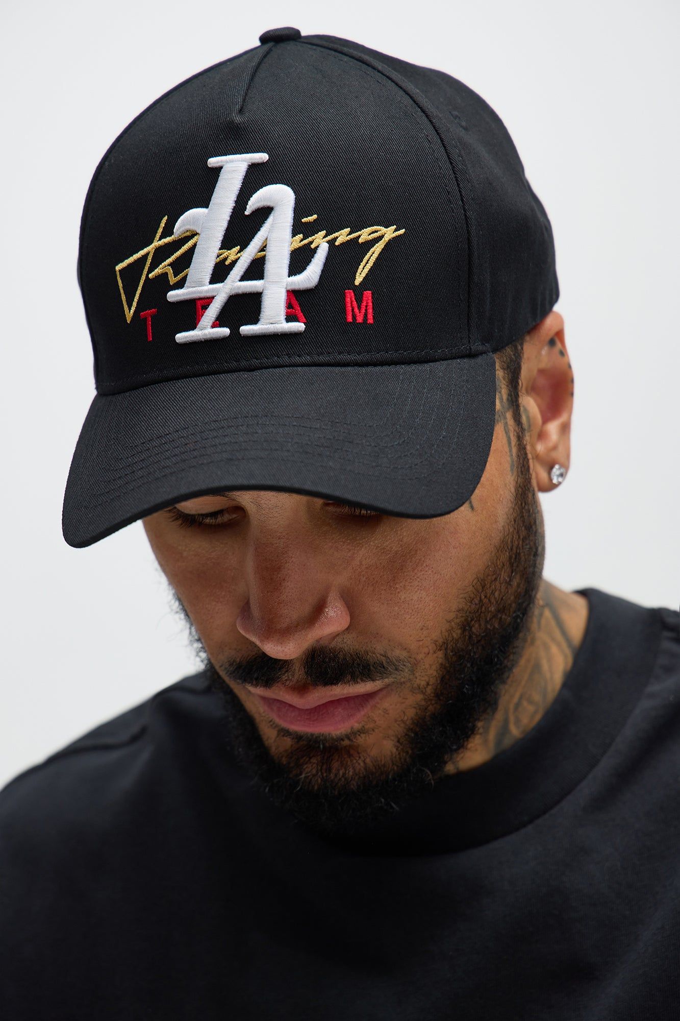 LA Raceway Snapback Hat - Black sold by Fashion Nova