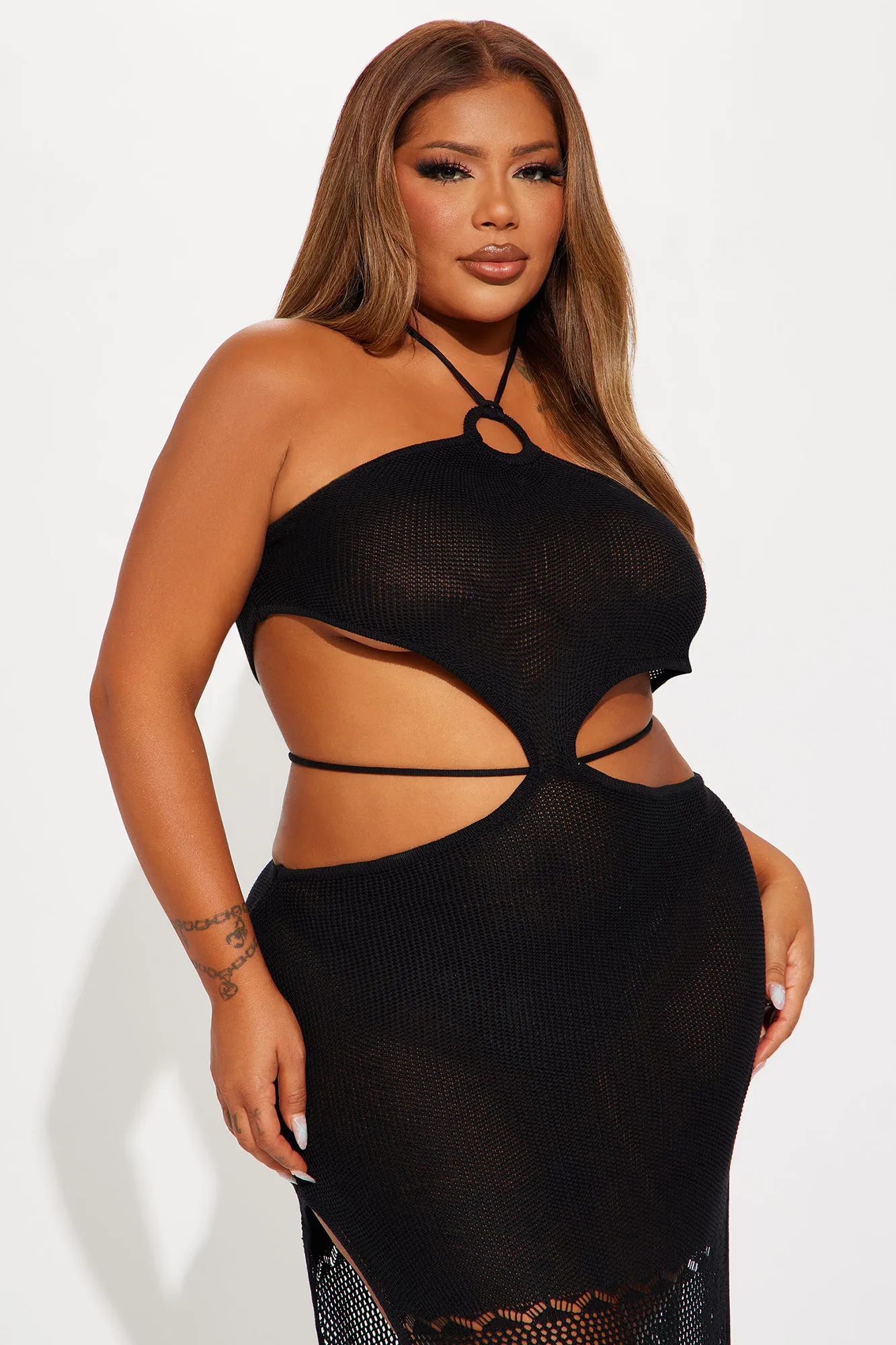 Sunsets In Costa Rica Crochet Maxi Dress - Black sold by Fashion Nova product image thumbnail 5