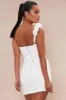 Gabrielle Satin Mini Dress - White sold by Fashion Nova