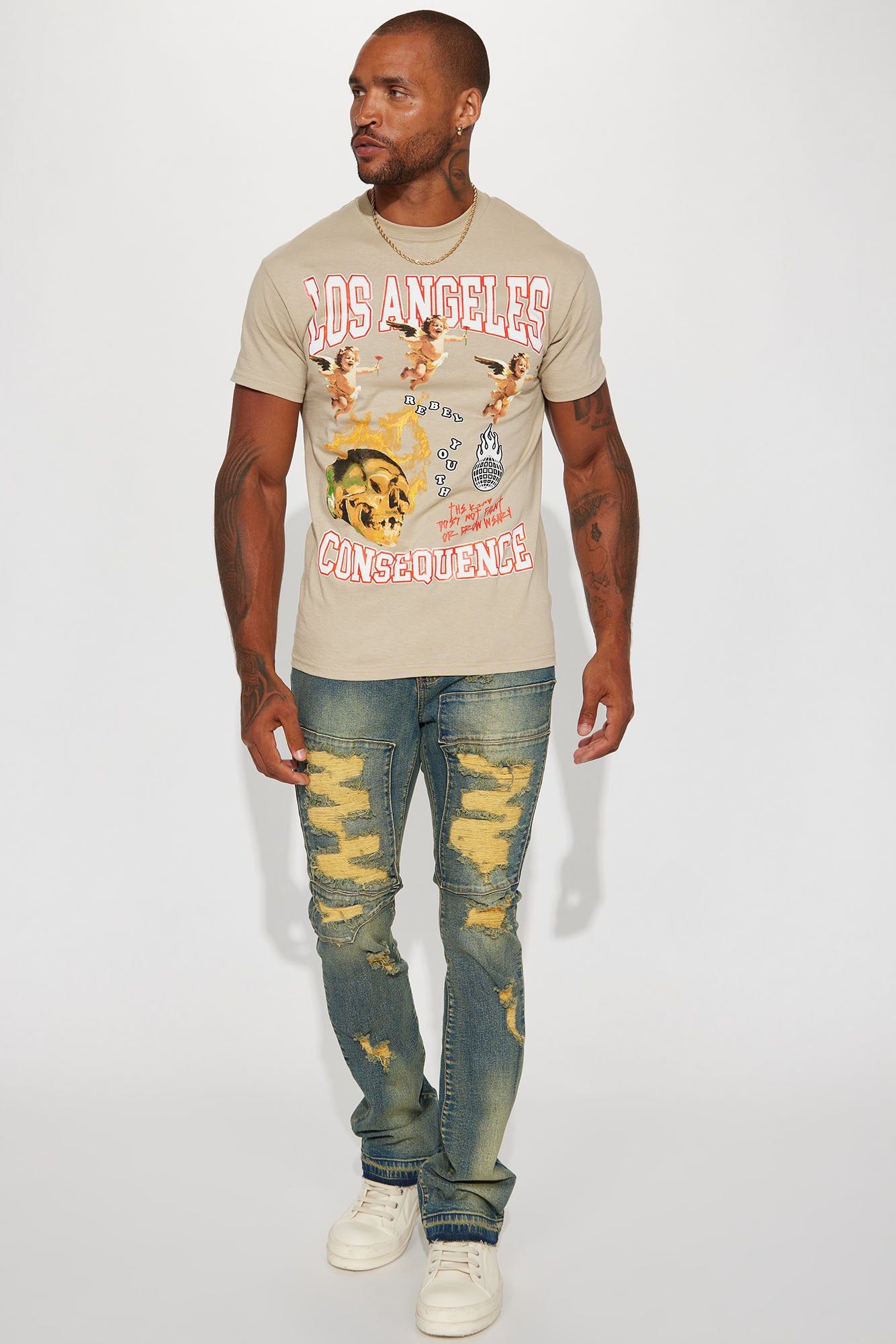 Ride Down Ya Block Stacked Skinny Flare Jeans - Vintage Blue Wash sold by Fashion Nova product image thumbnail 3