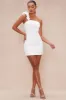 Gabrielle Satin Mini Dress - White sold by Fashion Nova