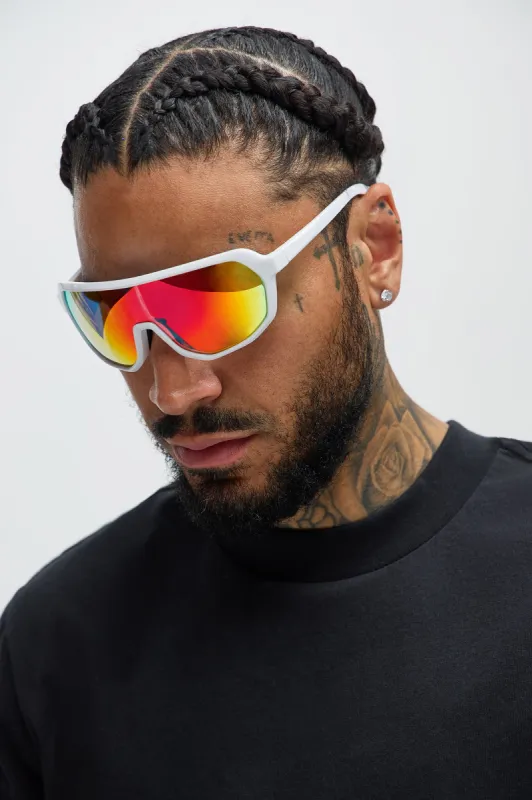 Get Your Attention Sunglasses - White sold by Fashion Nova