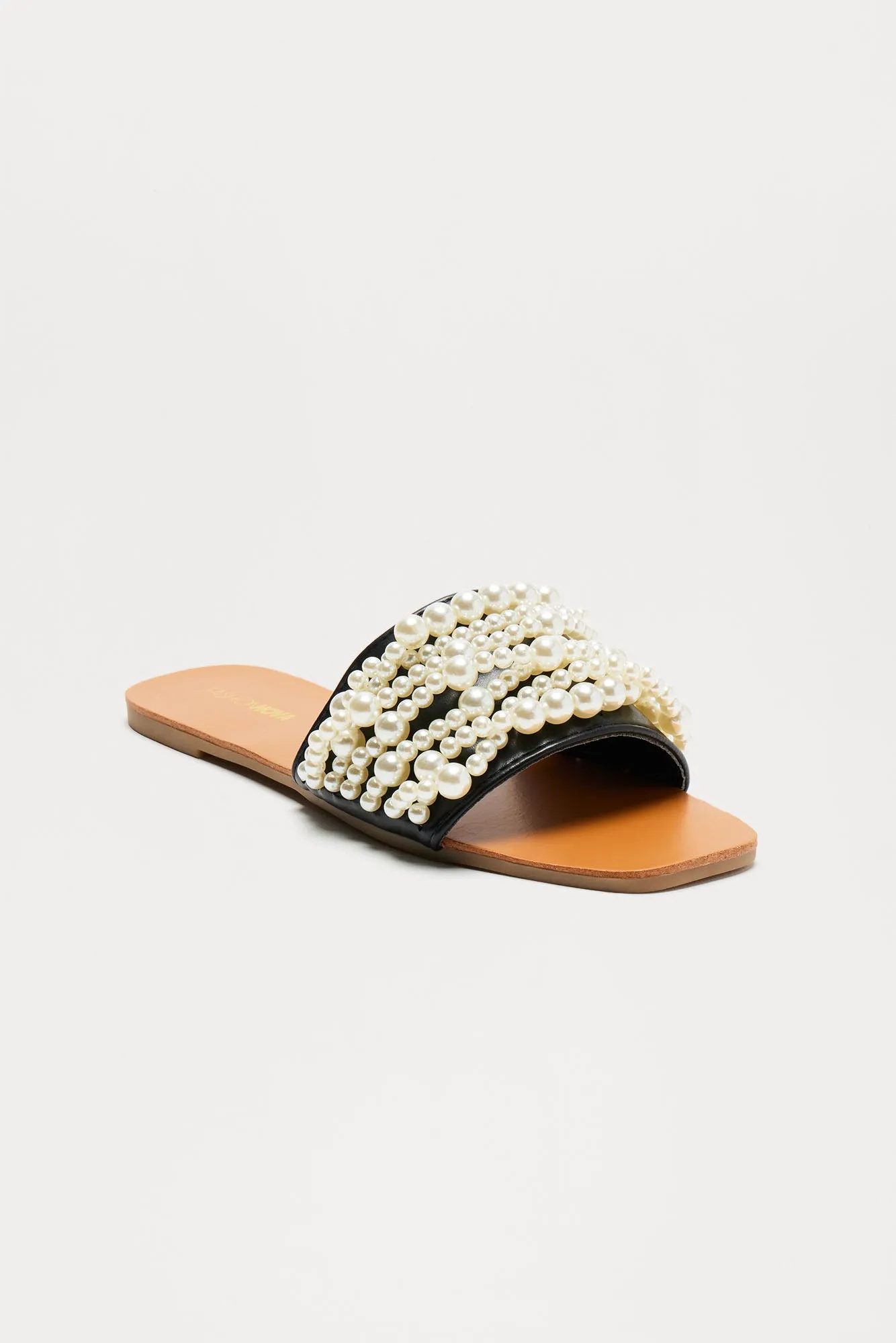 Feeling Pearly Flat Sandals - Black sold by Fashion Nova product image thumbnail 4