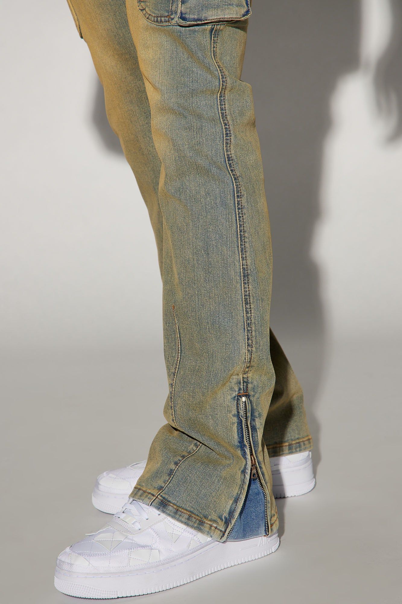 On A Good One Stacked Skinny Flare Jeans - Vintage Blue Wash sold by Fashion Nova product image thumbnail 5