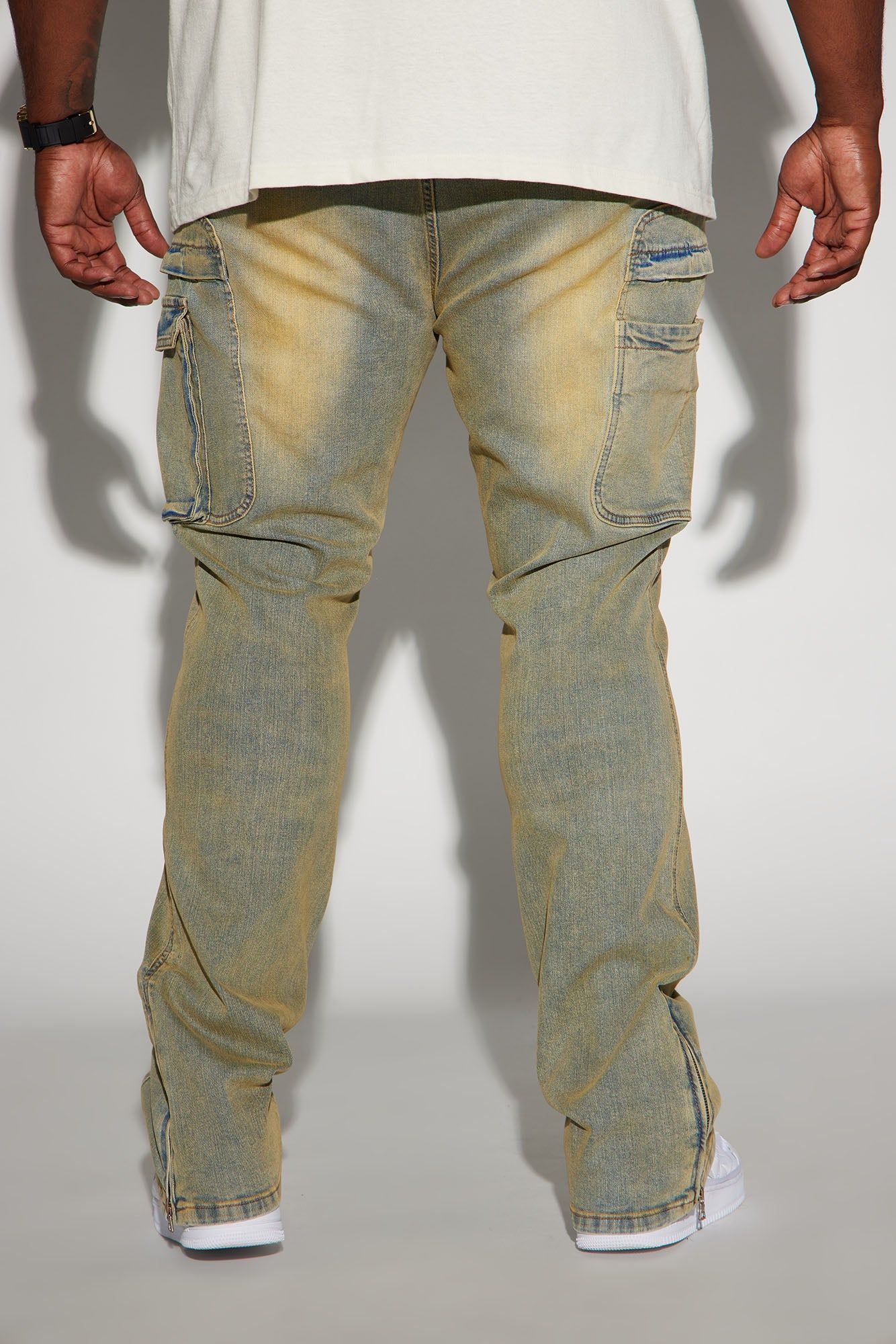 On A Good One Stacked Skinny Flare Jeans - Vintage Blue Wash sold by Fashion Nova product image thumbnail 9