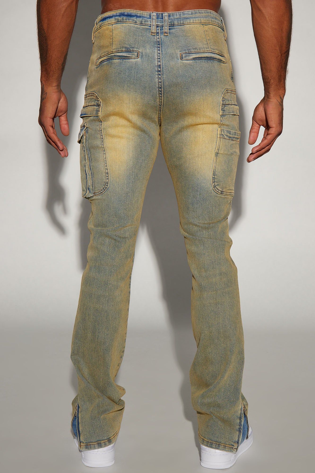 On A Good One Stacked Skinny Flare Jeans - Vintage Blue Wash sold by Fashion Nova product image thumbnail 6