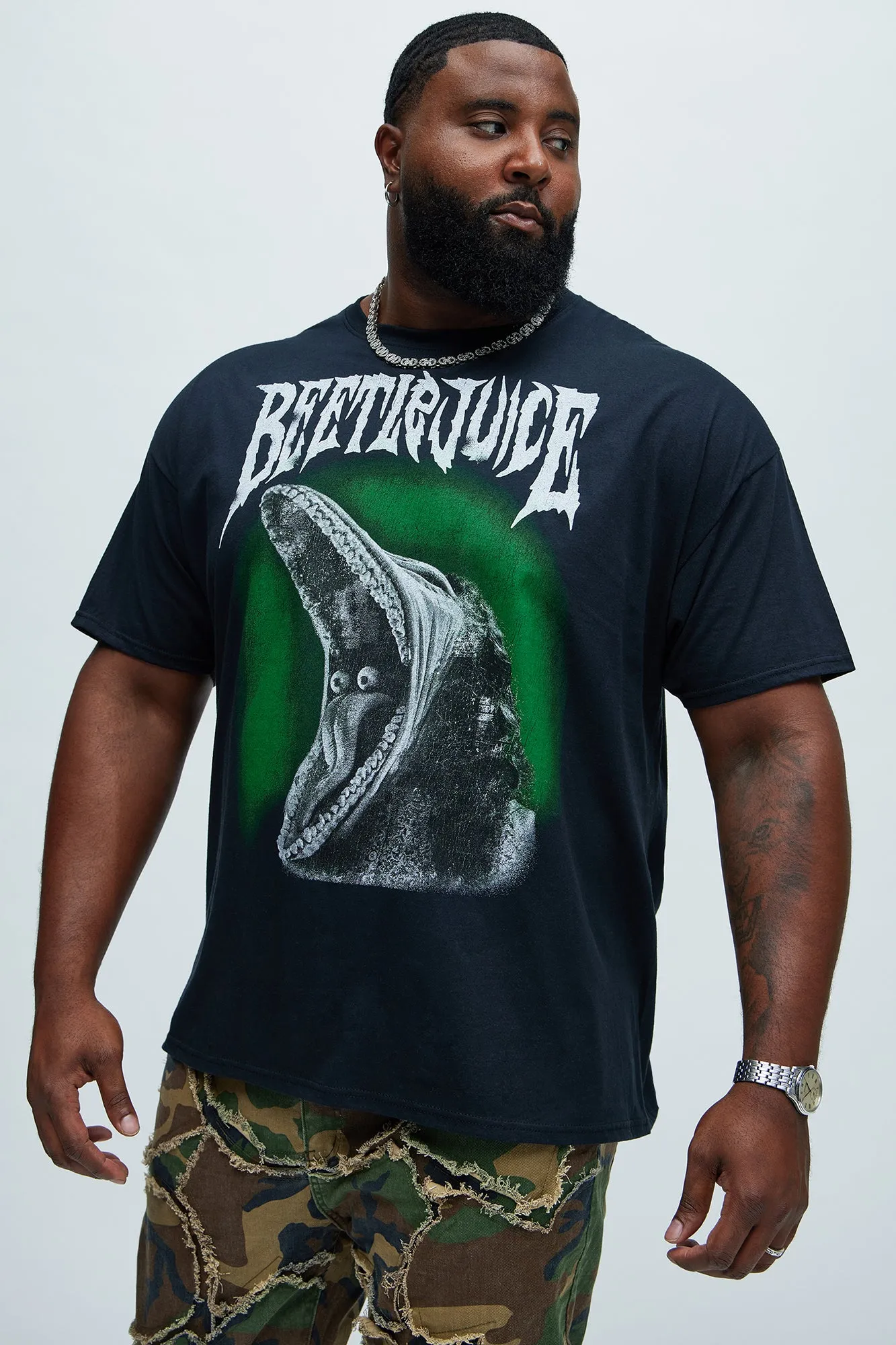 Beetle Juice Barbara Short Sleeve Tee - Black sold by Fashion Nova product image thumbnail 4