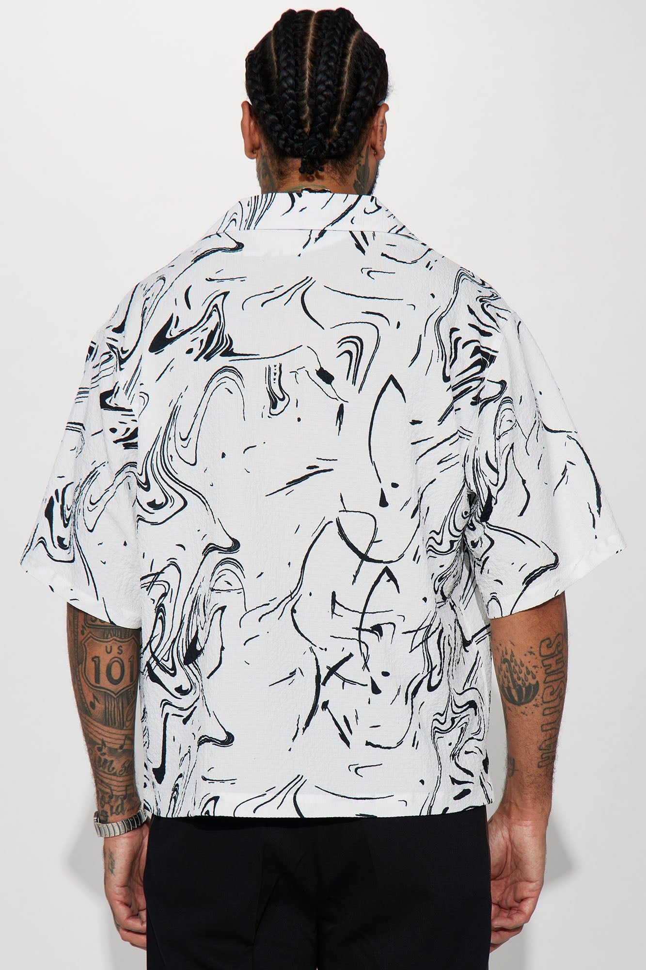 Great Mistakes Button Up Shirt - White/combo sold by Fashion Nova product image thumbnail 5