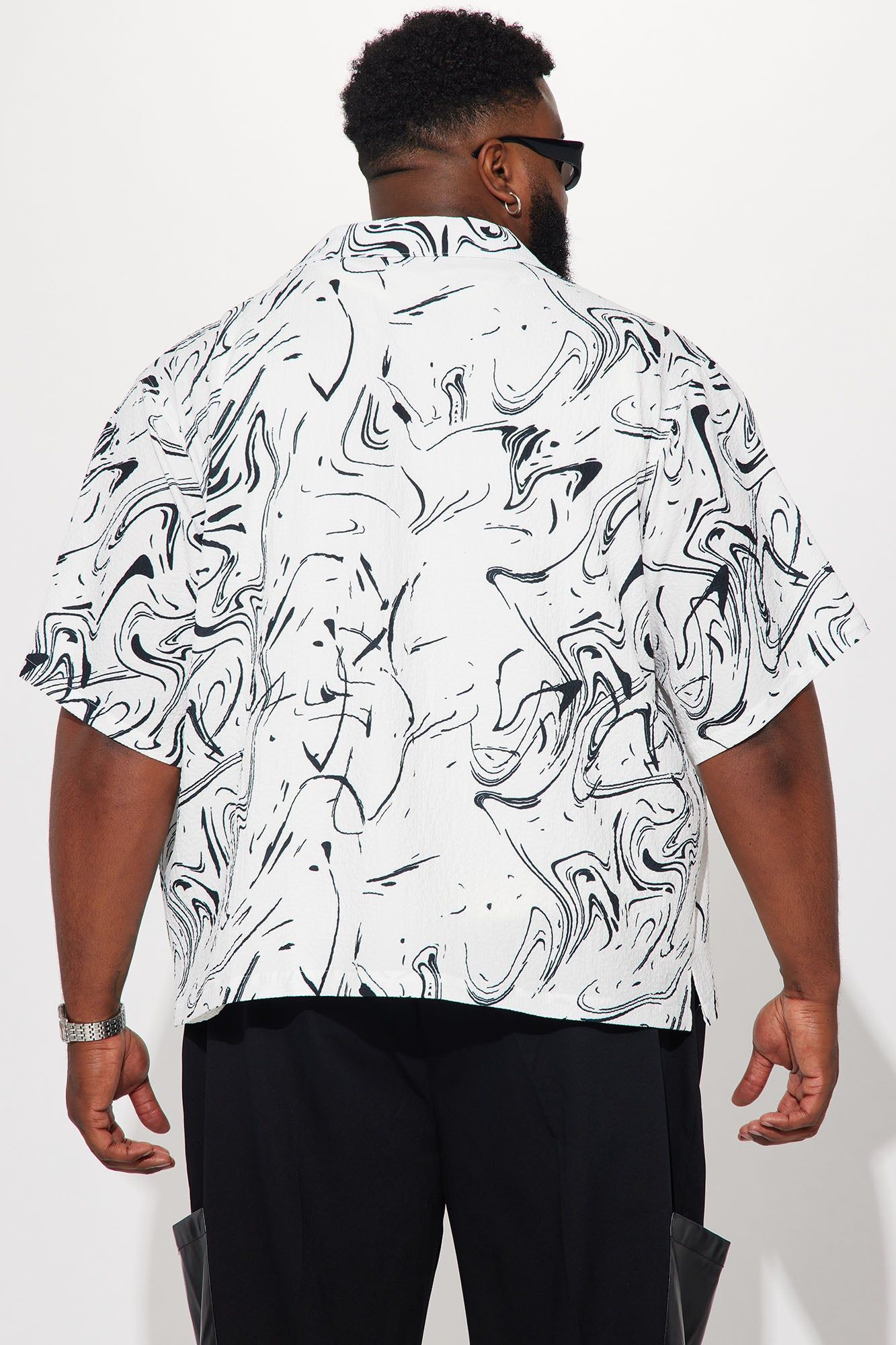 Great Mistakes Button Up Shirt - White/combo sold by Fashion Nova product image thumbnail 7