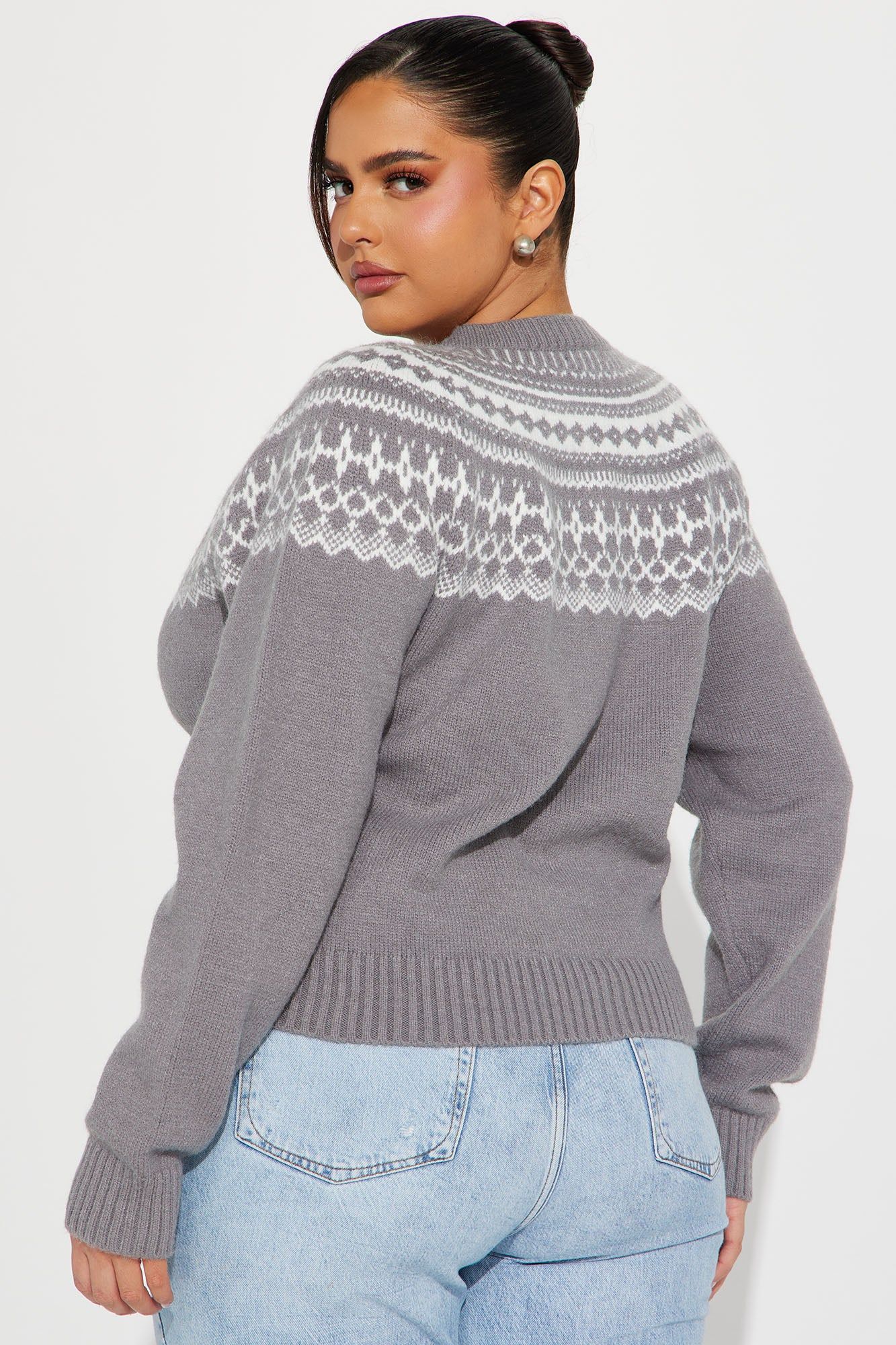 Noelia Cardigan - Grey/combo sold by Fashion Nova product image thumbnail 6