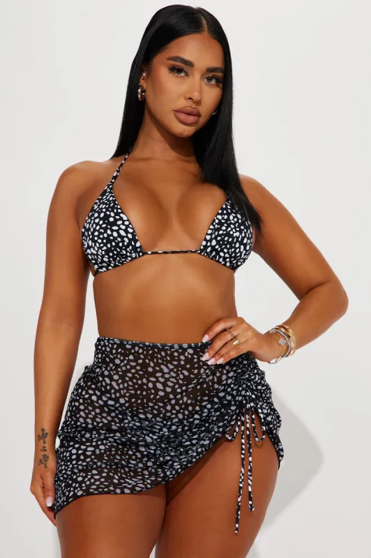 My Beach My Rules 3 Piece Sunsuit - Black/combo sold by Fashion Nova