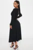 Charolette Long Sleeve Midi Dress - Black sold by Fashion Nova