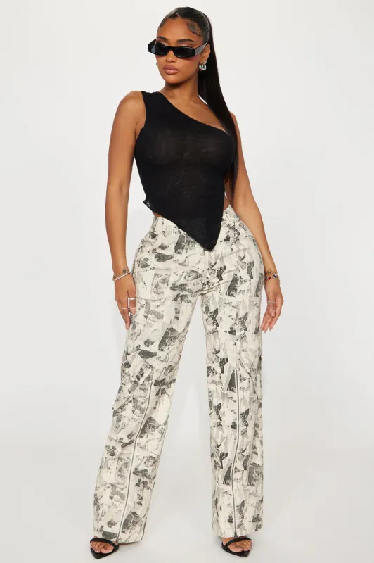 Mind Games Straight Leg Cargo Pant - Black/combo sold by Fashion Nova