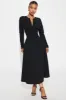 Charolette Long Sleeve Midi Dress - Black sold by Fashion Nova