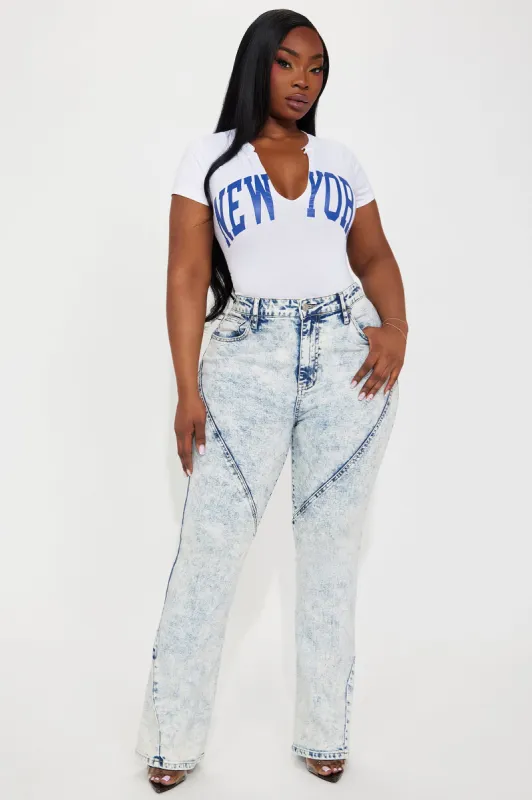 Needed Me Stretch Bootcut Jeans - Light Wash sold by Fashion Nova