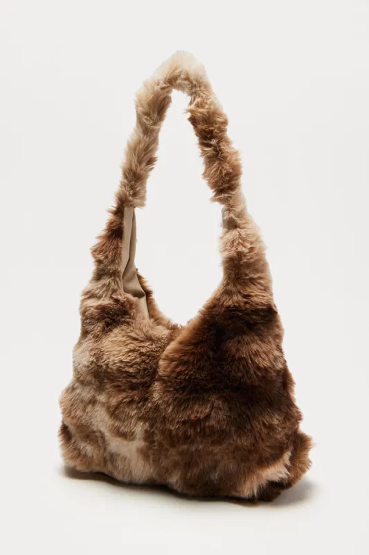 Cuddly Cub Tote Handbag - Brown/combo sold by Fashion Nova