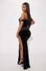 Gemma Velvet Maxi Dress - Black sold by Fashion Nova