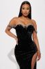 Gemma Velvet Maxi Dress - Black sold by Fashion Nova