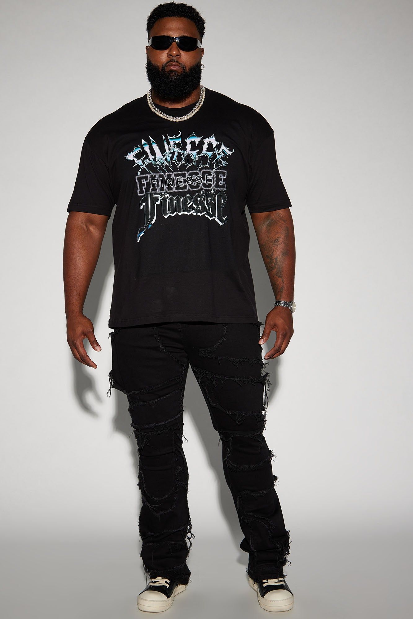 Patch It Up Stacked Skinny Flare Jeans - Black sold by Fashion Nova product image thumbnail 7