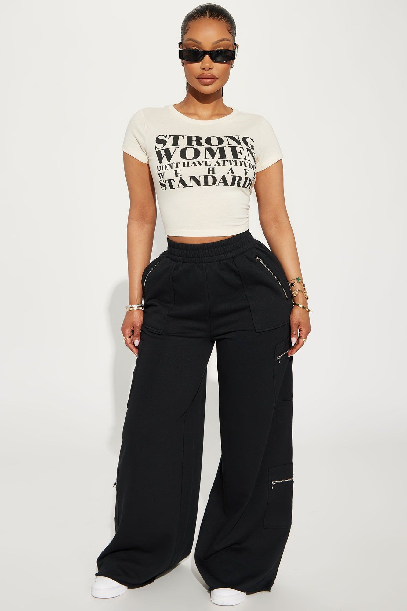 Strong Women Have Standards Tee - Natural/Combo sold by Fashion Nova product image thumbnail 2