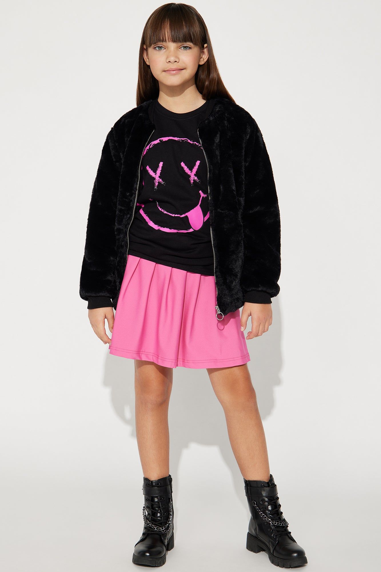 Mini Cross Your Eyes And Smile Short Sleeve Tee - Black sold by Fashion Nova product image thumbnail 3