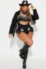 Star Cowgirl Babe 3 Piece Costume Set - Black/Silver sold by Fashion Nova