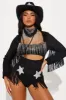 Star Cowgirl Babe 3 Piece Costume Set - Black/Silver sold by Fashion Nova