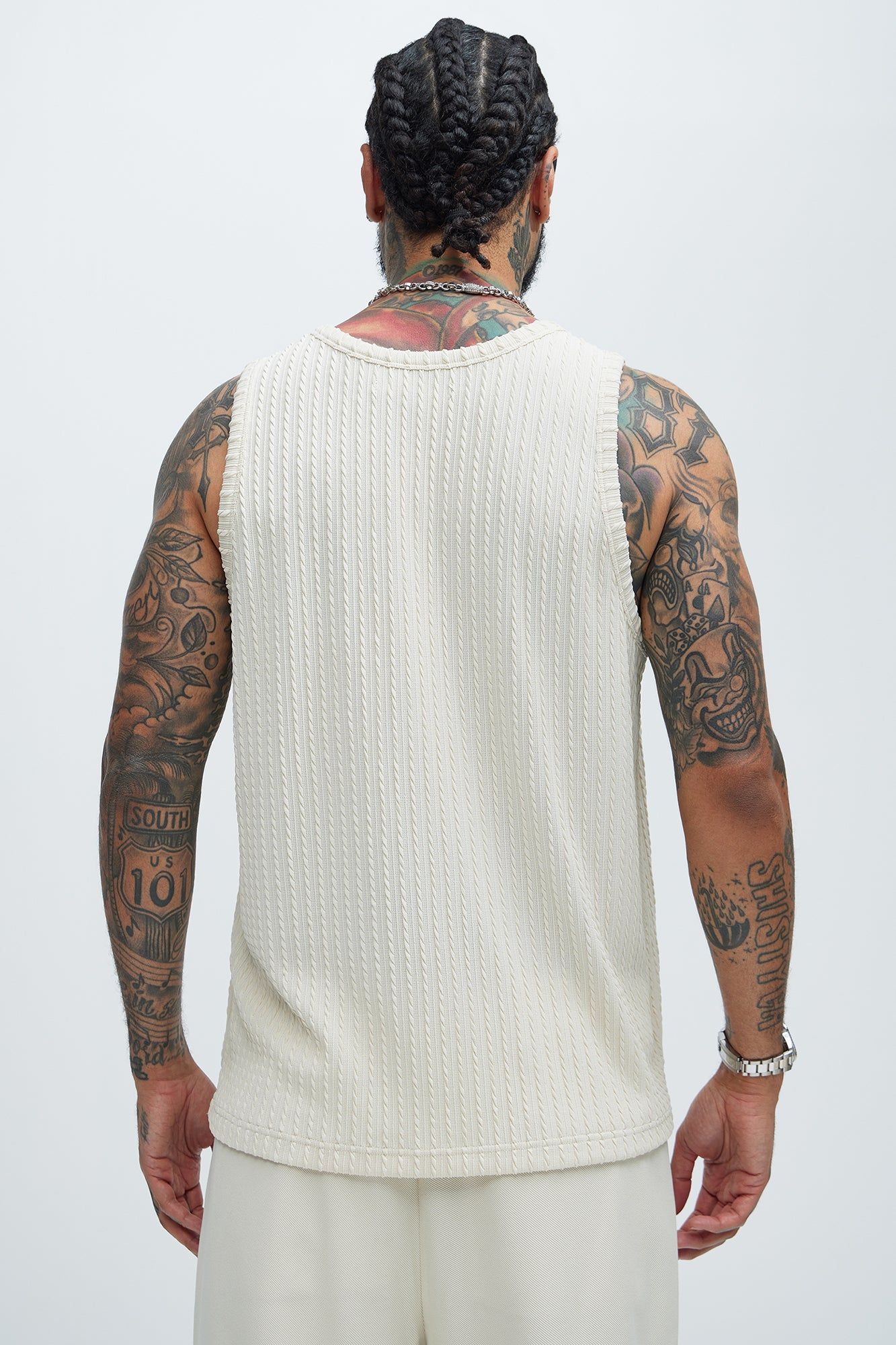 Rope Textured Tank - Cream sold by Fashion Nova product image thumbnail 4