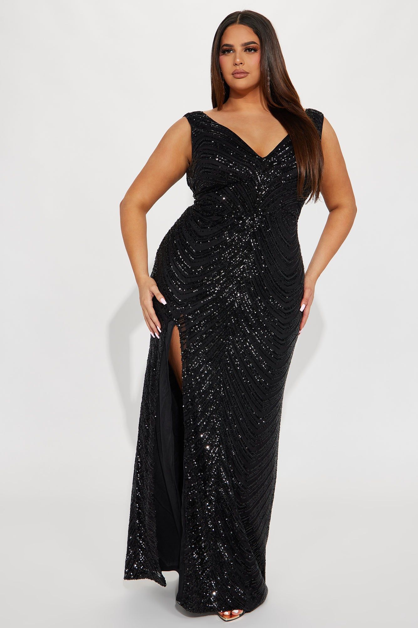 Noelle Sequin Gown - Black sold by Fashion Nova product image thumbnail 4