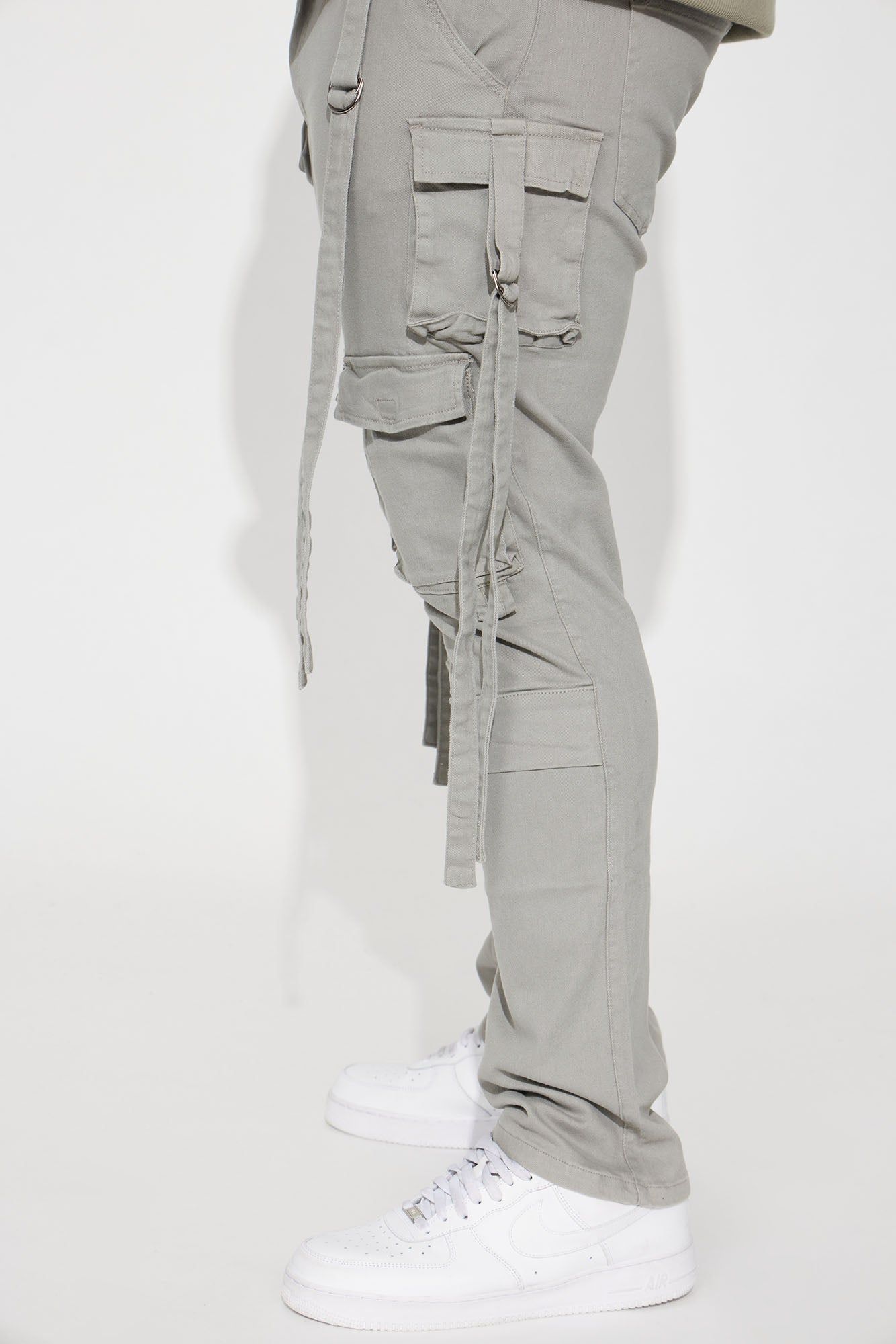 Rambo Relaxed Twill Cargo Pants - Grey sold by Fashion Nova product image thumbnail 8