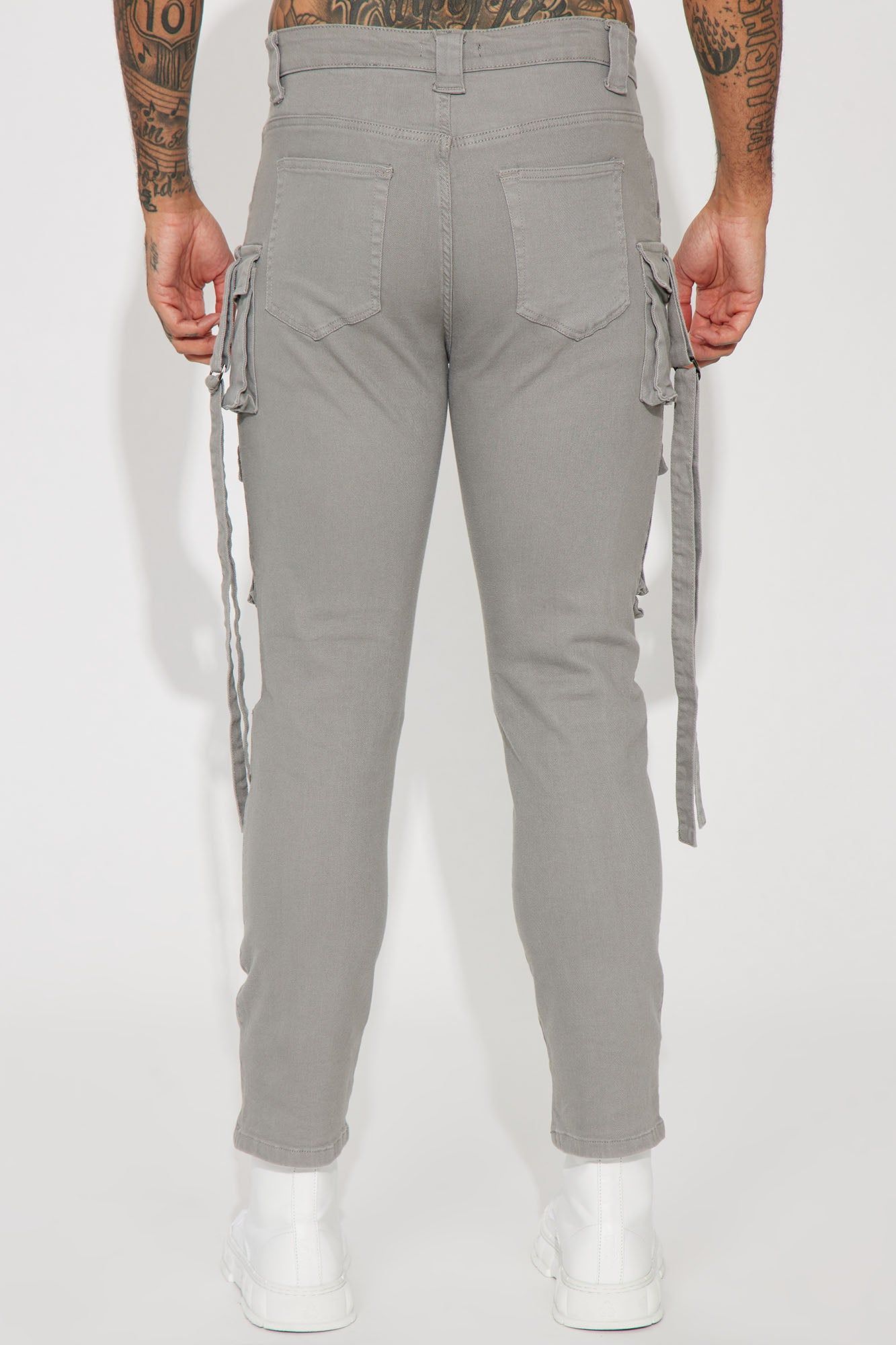 Rambo Relaxed Twill Cargo Pants - Grey sold by Fashion Nova product image thumbnail 6
