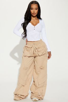 Street Legal Oversized Cargo Pant - Khaki sold by Fashion Nova