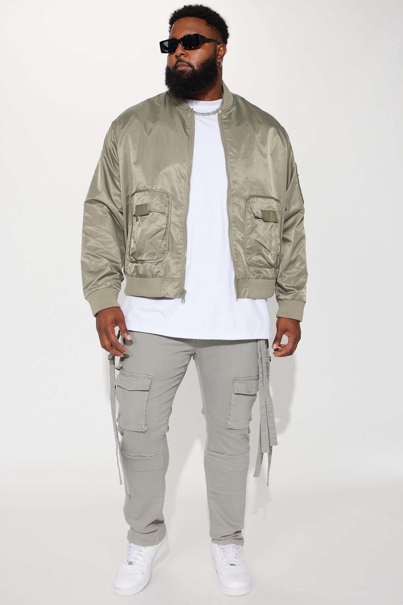 Rambo Relaxed Twill Cargo Pants - Grey sold by Fashion Nova product image thumbnail 7