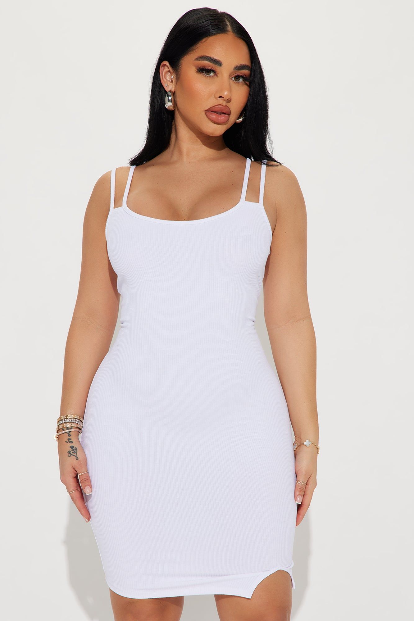 Everyday Diva Ribbed Mini Dress - White sold by Fashion Nova product image thumbnail 2