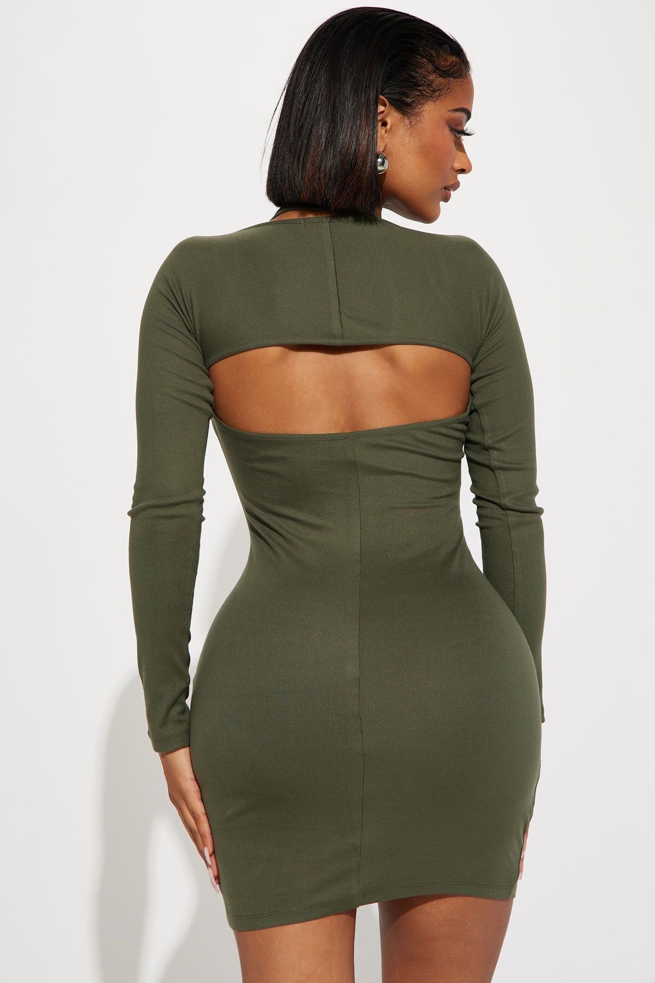 Elena Mini Dress - Olive sold by Fashion Nova product image thumbnail 3
