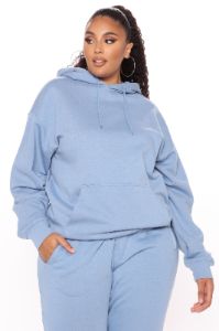 Stole Your Boyfriend's Oversized Hoodie - Denim Blue sold by Fashion Nova