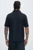 Burley Geo Textured Johnny Collar Shirt - Black sold by Fashion Nova