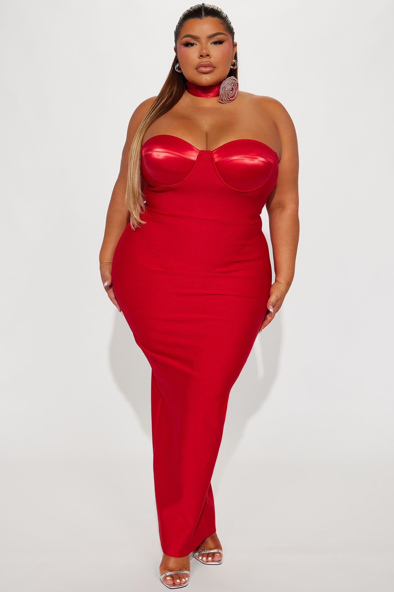 Divine Bandage Maxi Dress - Red sold by Fashion Nova product image thumbnail 5