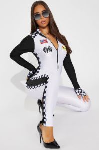 Wanna Race? Racer 3 Piece Costume Set - White sold by Fashion Nova