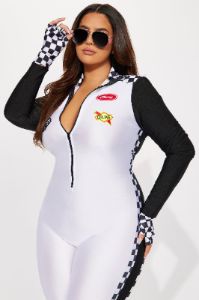 Wanna Race? Racer 3 Piece Costume Set - White sold by Fashion Nova