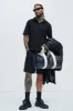 Burley Geo Textured Johnny Collar Shirt - Black sold by Fashion Nova
