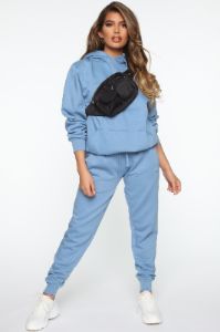 Stole Your Boyfriend's Oversized Hoodie - Denim Blue sold by Fashion Nova