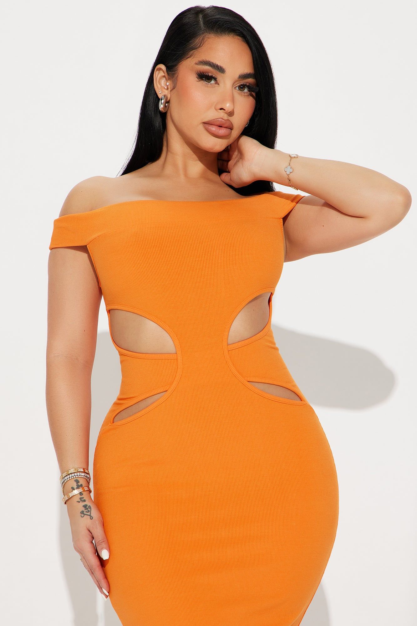 Mila Cutout Midi Dress - Orange sold by Fashion Nova product image thumbnail 2