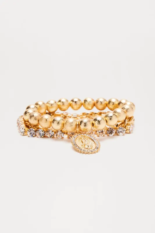Saint Lucia Bracelet Set - Gold sold by Fashion Nova