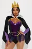 Evil Apple Queen 4 Piece Costume Set - Black/Purple sold by Fashion Nova