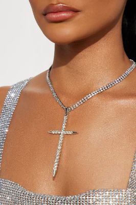 Truly A Blessing Necklace - Silver sold by Fashion Nova