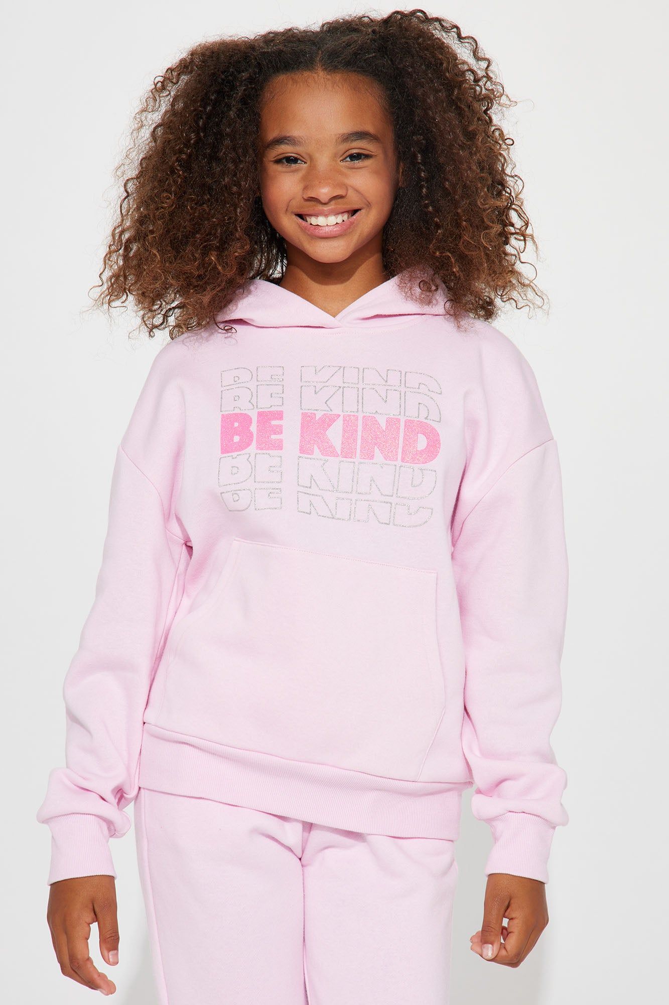 Mini Be Kind Fleece Jogger Set - Pink sold by Fashion Nova product image thumbnail 2
