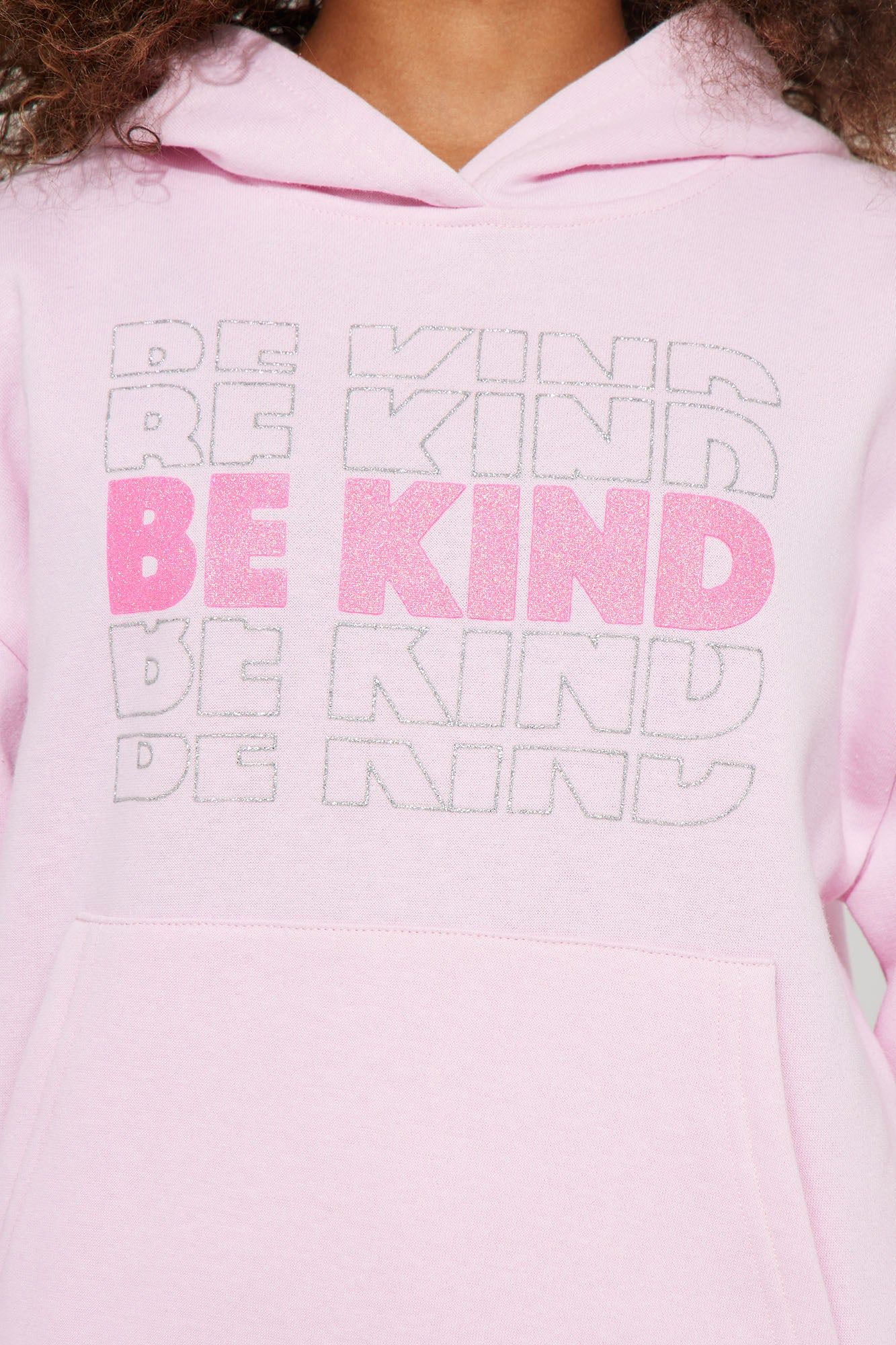 Mini Be Kind Fleece Jogger Set - Pink sold by Fashion Nova product image thumbnail 3