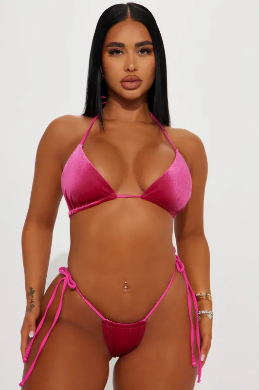 Skylar Triangle 2 Piece Bikini  - Hot Pink sold by Fashion Nova