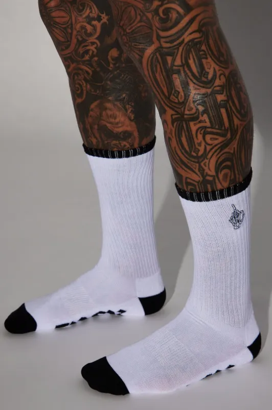 Fuck Off Vibe Socks - White sold by Fashion Nova